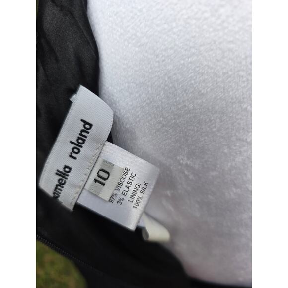 Pamella Roland Formal Dress Black Size 10 - Picture 5 of 5